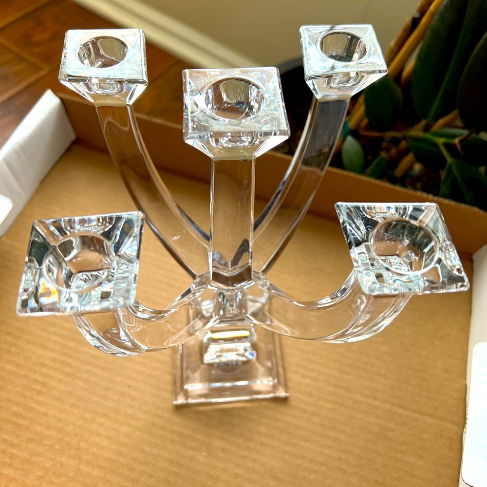 Crystal candleholder - holds 5 candles